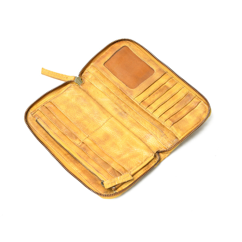 Cata Woven Zip Around Wallet inside