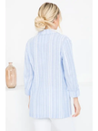 Linen Blend Stripe Blazer back