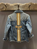 The 3D Queen Bee Denim Jacket gold back