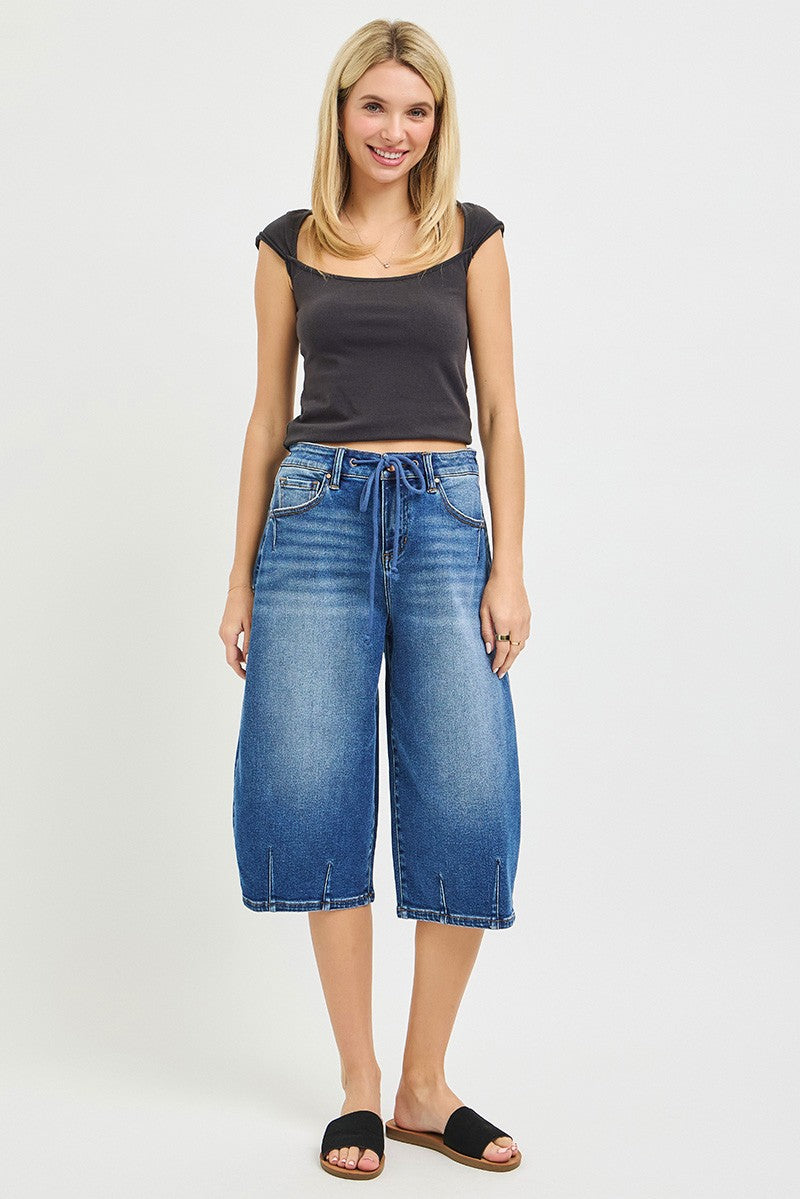 Slouchy Barrel Jorts -Stretchy