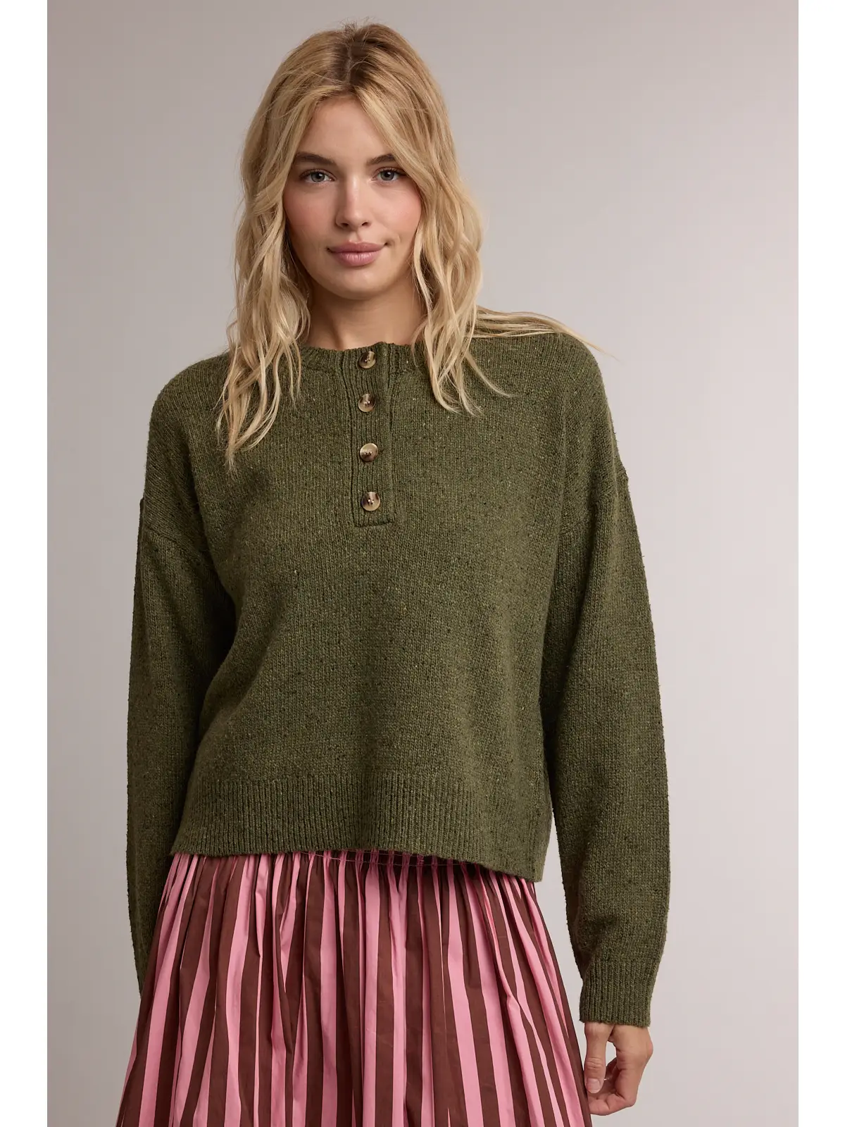 Heather Henley Pullover Sweater