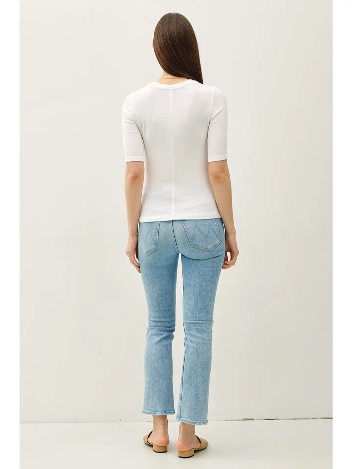 Nancy Classic Ribbed Crew SS