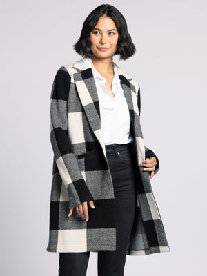 Ivory Black Plaid