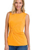 Melissa Ity Knot Front Sleeveless Top golden yellow