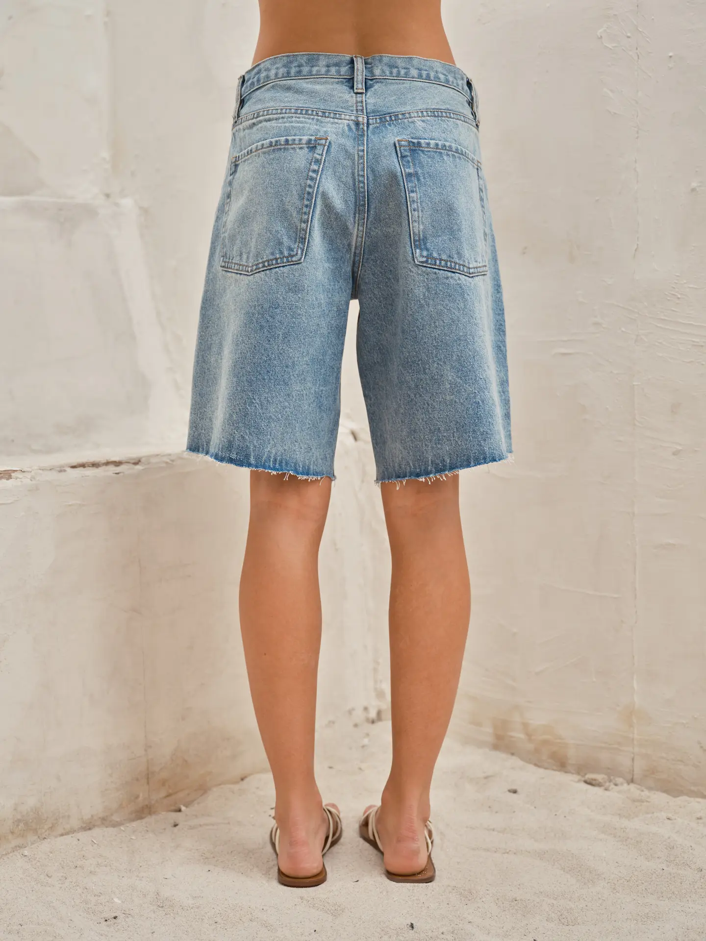 Wide Leg Bermuda Retro Denim Short