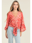Birdy VNeck LS Top Q A Tie Waist
