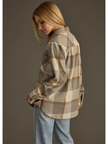 Gray & Mocha Plaid Button Up
