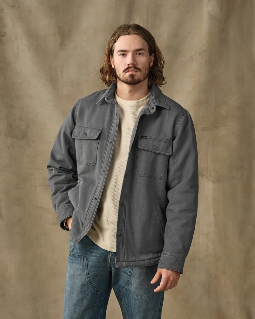 Filson Fleece Lined Jac-Shirt, rockslide gray-front