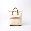 Ori London Canfield B (Seasonal) Medium Bag |off white with pink & black stripe & gray straps-front
