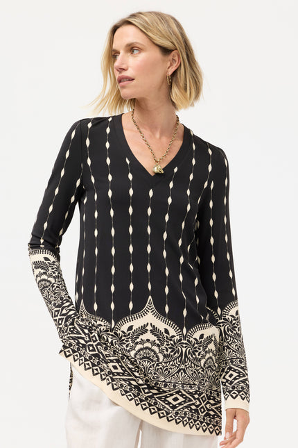 Johnny Was Demi V-Neck Tunic lilith front