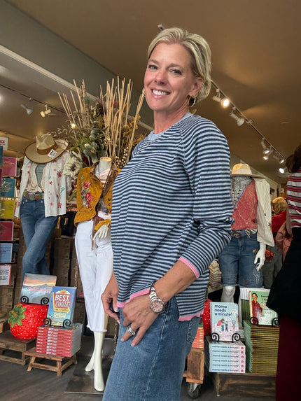 Womens Thin Stripe Sweater