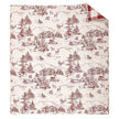 Winter Sleigh Ride Quilted Throw Red