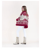 Rodeo Desert Shawl Collar Cardigan burgandy back/side