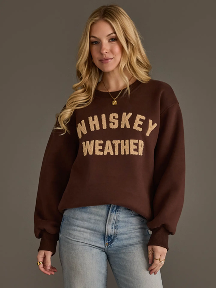 Whiskey Weather Sweatshirt, dk brown-front