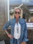 Wrangler Classic Denim Shirt, mid denim-front