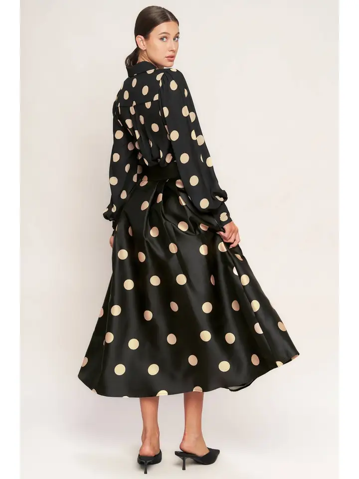 Printed Woven Midi Skirt back