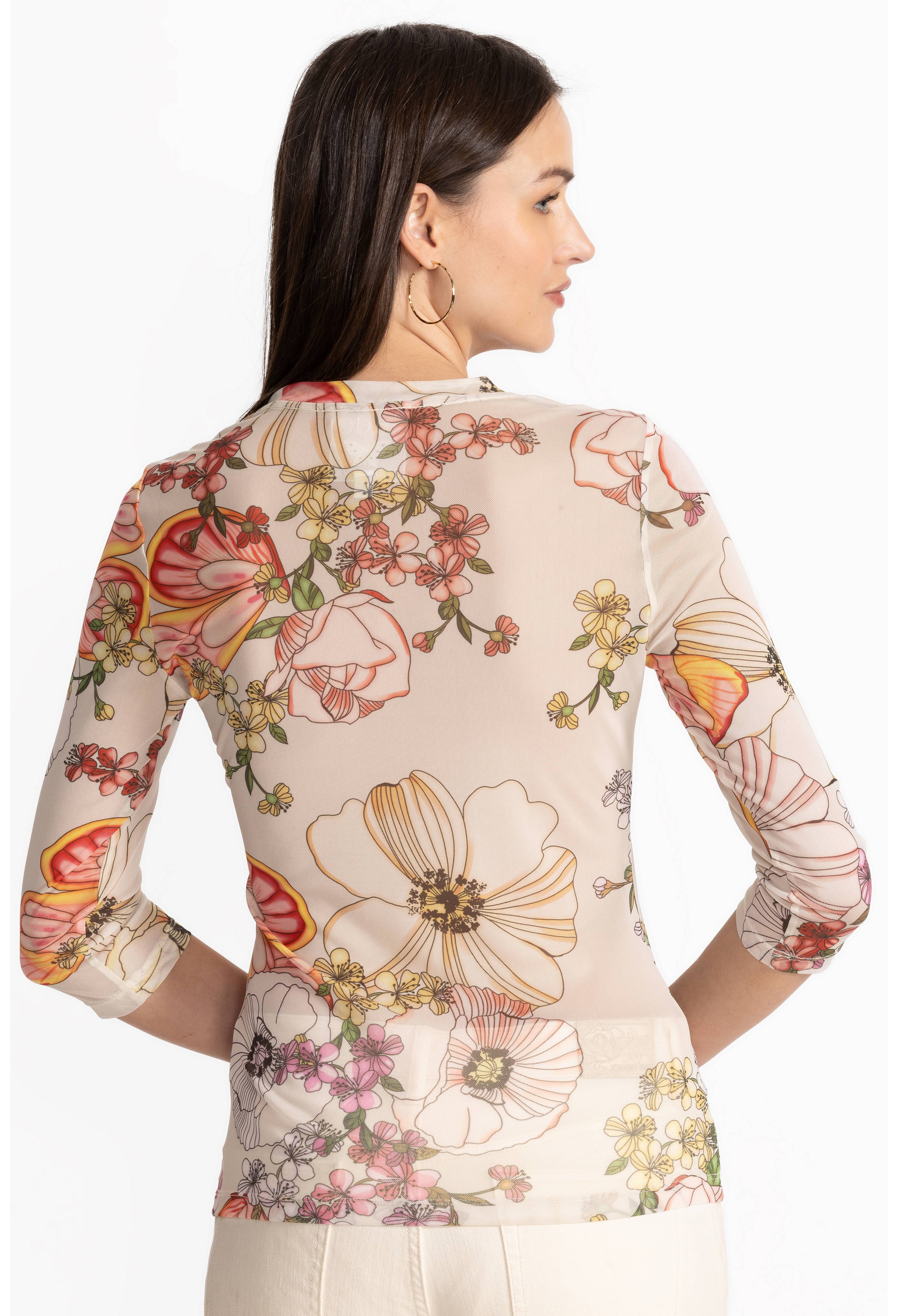 KAIA MESH TEE rosabelia back