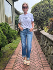 Rachel Cuffed Slim Wide Jean