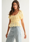 Embroidered Peplum Blouse