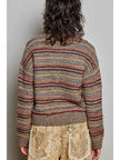 Suzy Striped Brushed Knit Sweater One Size