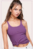 STRETCHY BASIC SLEEVELESS TOP eggplant