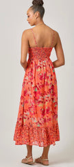 Twist Adorn Smocked Maxi Dress