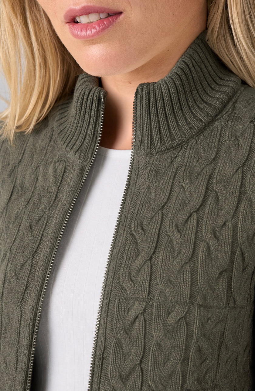 Olives Quilted Sweater Jacket