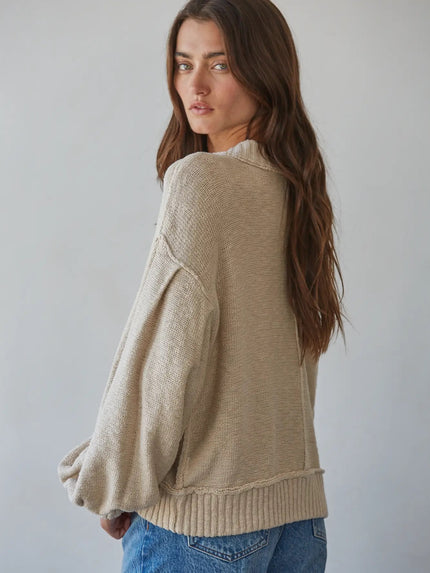 Button Up Double Pocket Cardigan