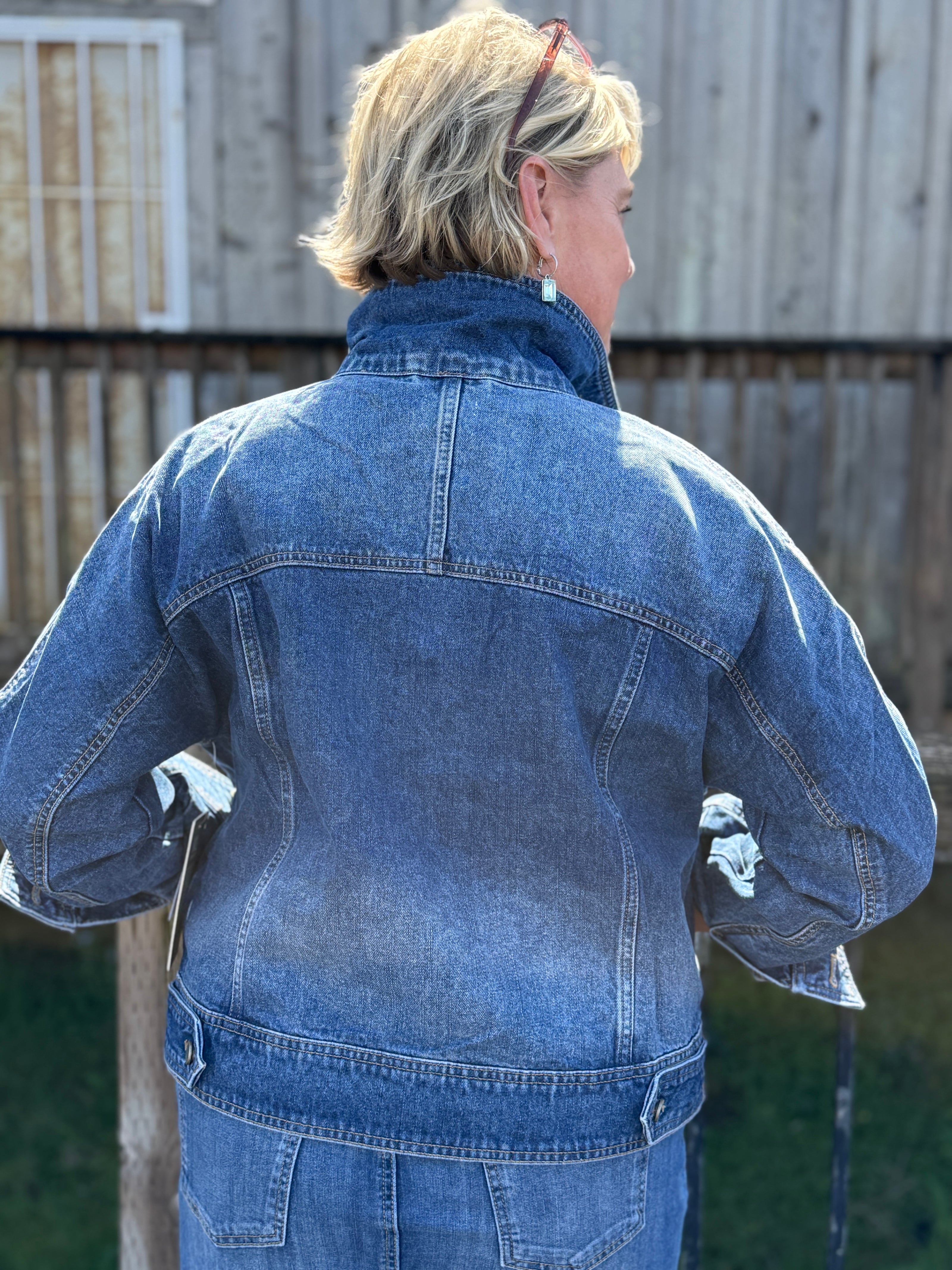 Retro Denim Jacket | Classic Blue back