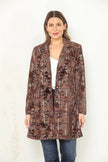 Fiona Flocked Plaid Jacket