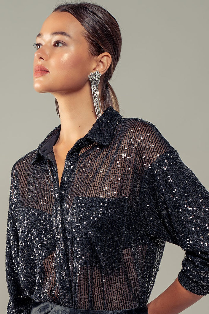 Shine Through Mesh Shirt