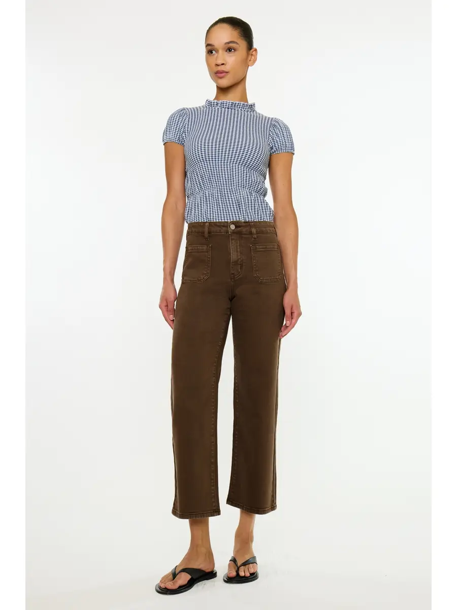 Abyss High Rise Crop Slim Wide