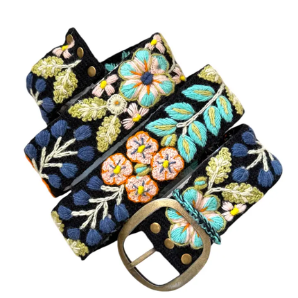 Peruvian Belts midnight meadow