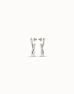 Sterling silver-plated link shaped earrings