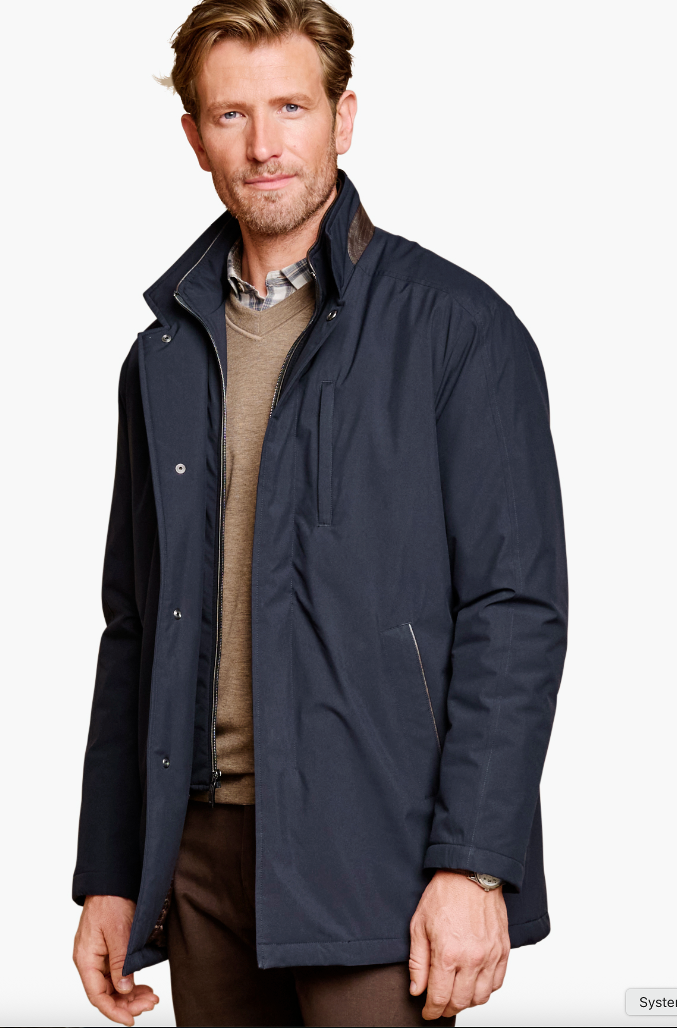 UPTON CITY COAT navy