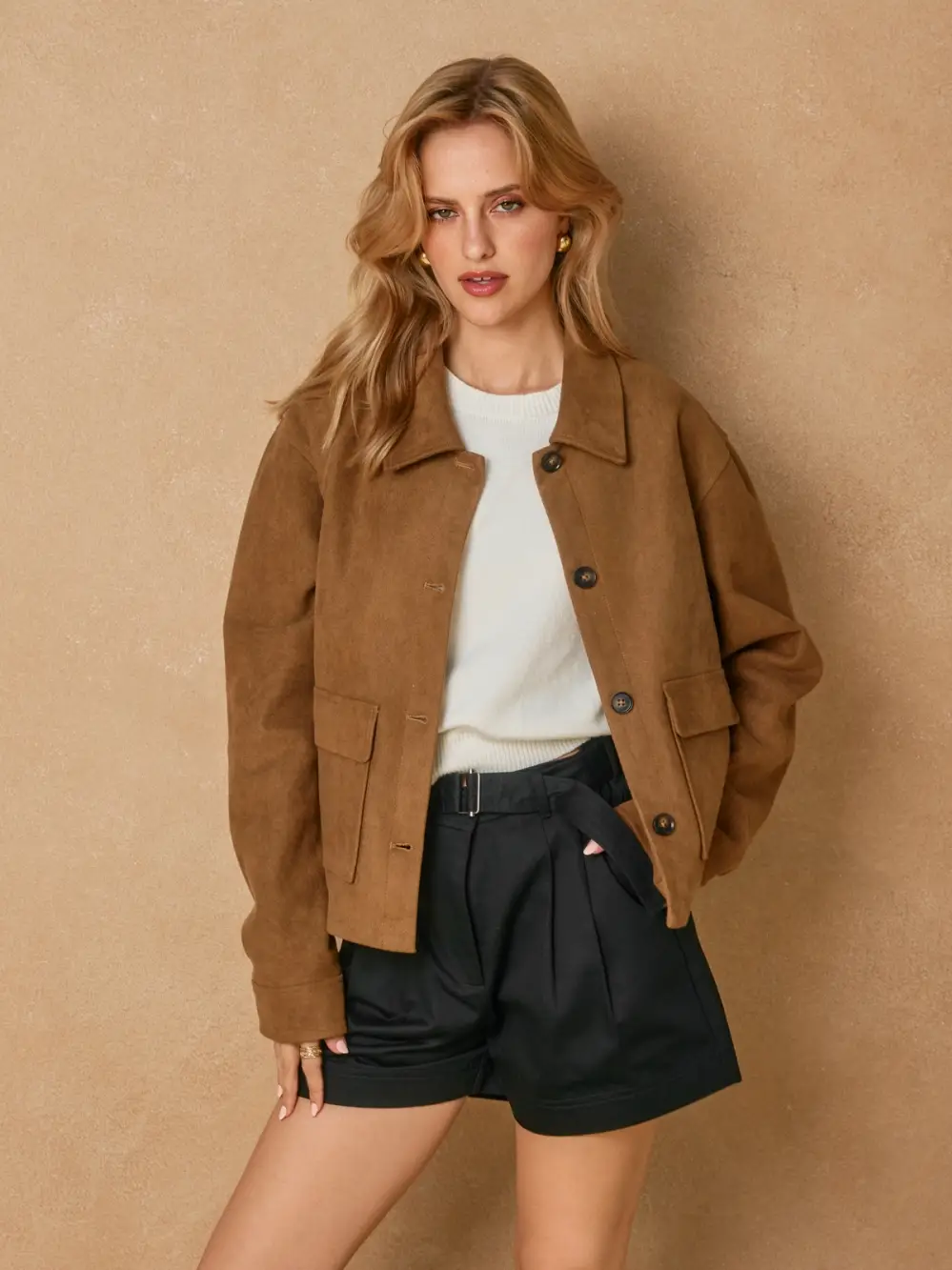 Faux Suede Jacket