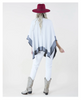 Two Tone Border Tight Knit Kimono back