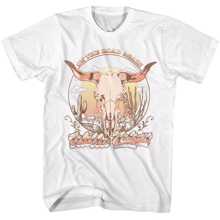 WILLIE NELSON ROAD AGAIN SKULL-WHITE