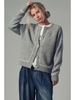 Wool Blend Sweater Cardigan Statement Buttons