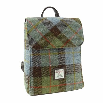 Scottish Harris Tweed Tummel' Mini Backpack - MacLeod Tartan
