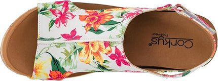 Carley wedge - White Floral