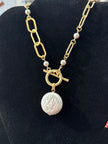 Pearl Pendant with Gold Chain Necklace NW-24-79