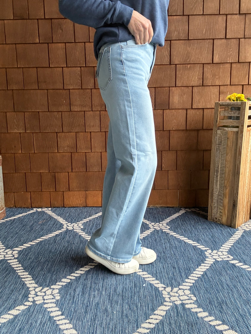 High Rise Embroidered Wide Leg right side