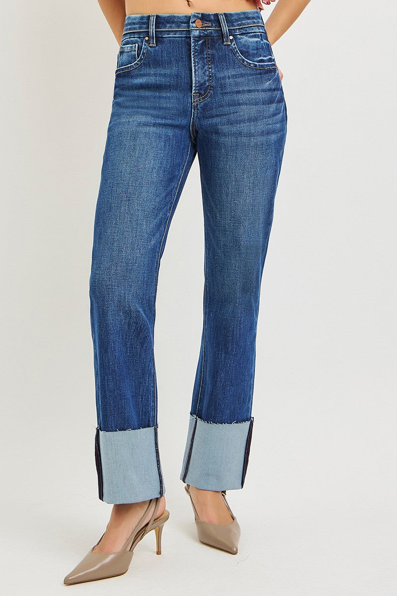4-Way Stretch High Rise Ankle Straight