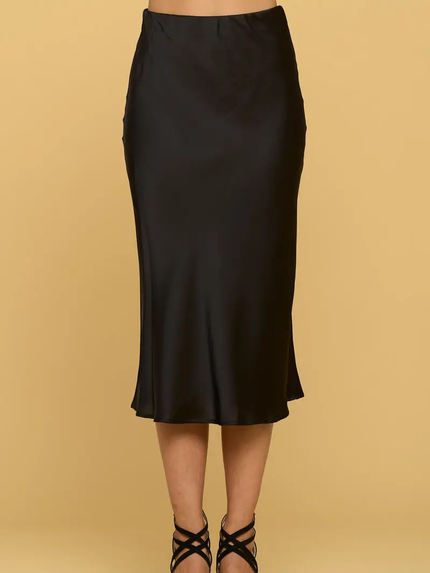 Kelly Elastic Waist Skirt black
