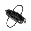 Rhonda Recycled Vegan Top Leather Handle Bag, black-interior