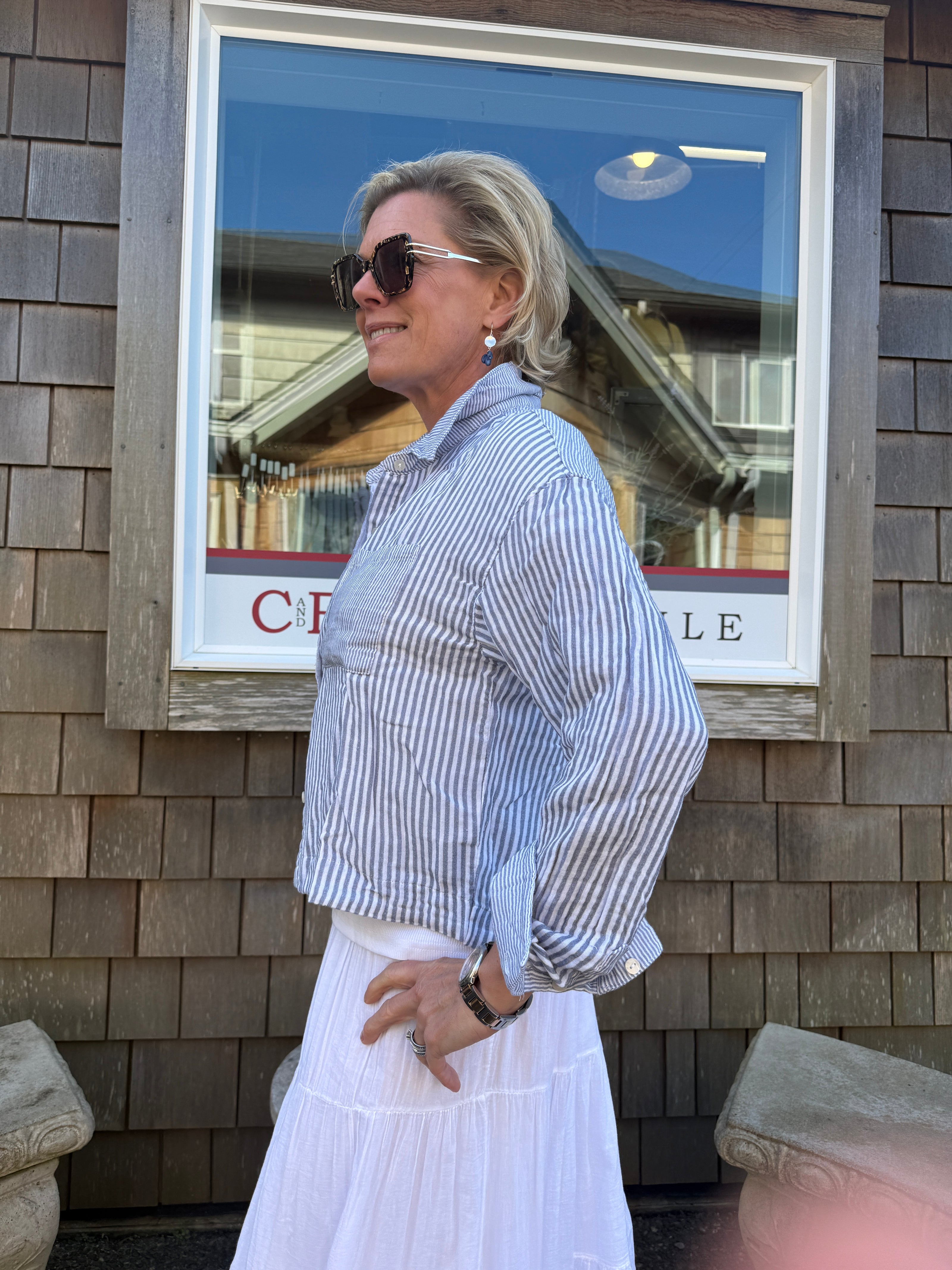  Miranda Shirt white blue side