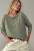 Textured Knit Henley light olive