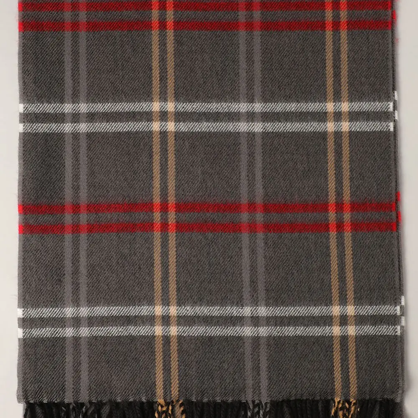 Softer Than Cashmere Plaid Scarf dark grey