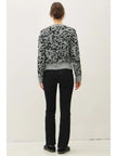 Lila Leopard Knit Cardigan, heather gray-back